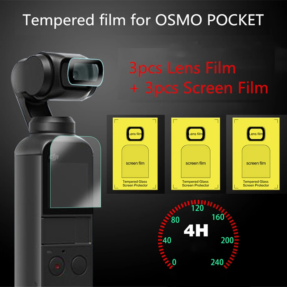Набор из закаленной пленки DJI OSMO Pocket 2 для камеры закаленная Защитная пленка