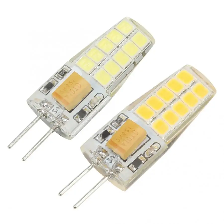 Светодиодная лампа G4 Crystal 3 Вт COB Corn Silicone SMD2835 AC/DC12V 18 15 12 9 6 Вт|Светодиодные лампы и