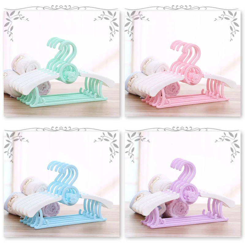

1Pc Durable Baby Clothes Hangers Telescopic Clothes Cute Cartoon Children's Hangers Kid Clothes Racks Baby Plastic Hanger