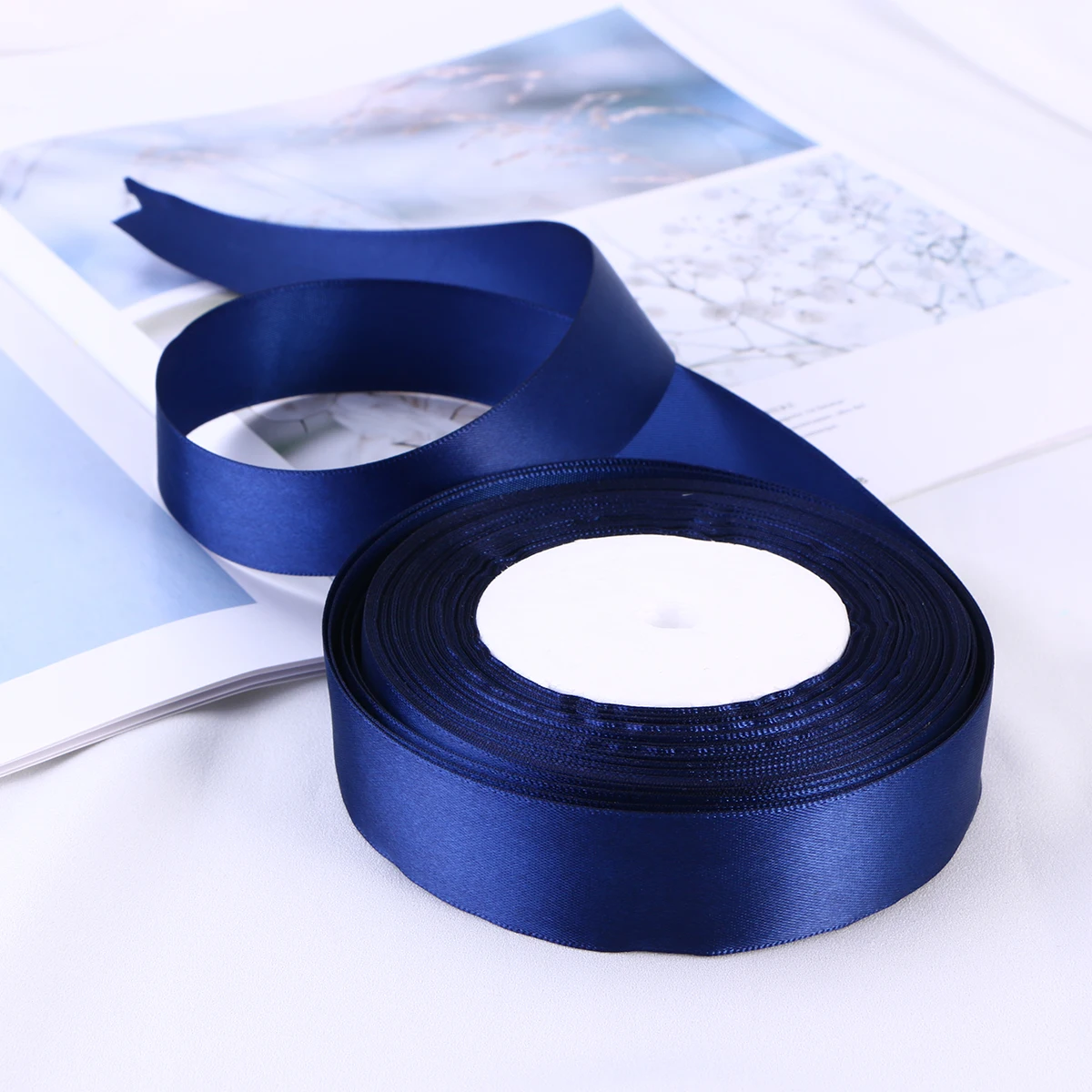 25m x 2.5cm Gift Wrap Storage Ribbon Curling For Party Holiday Decor (Dark Blue) |