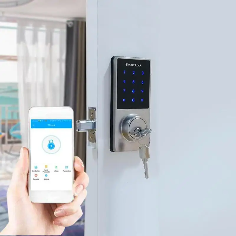 Телефон приложение Bluetooth WiFi умный электронный сенсорный экран кодовый дверной