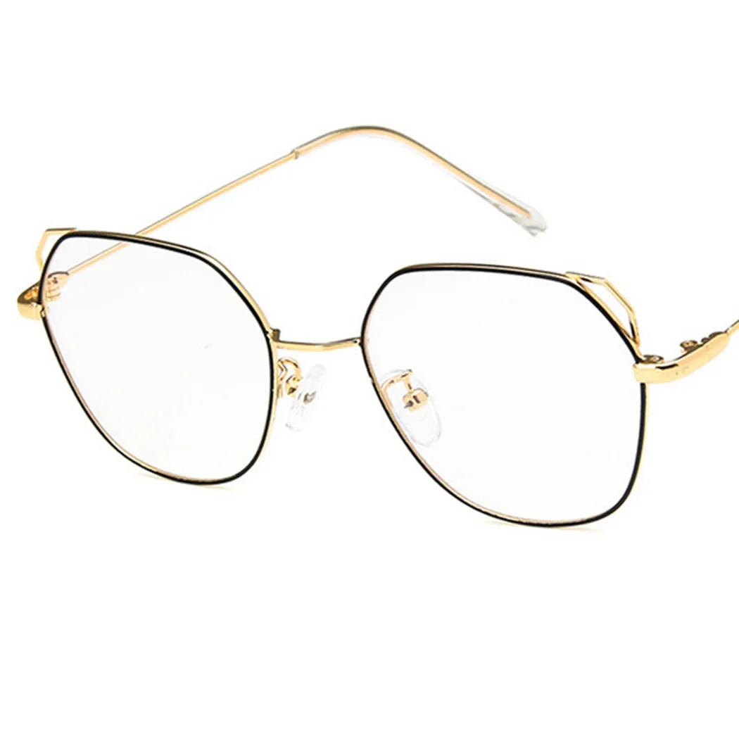 Женские Модные оптические очки Классические Прозрачные кошачьи ушки Золотая