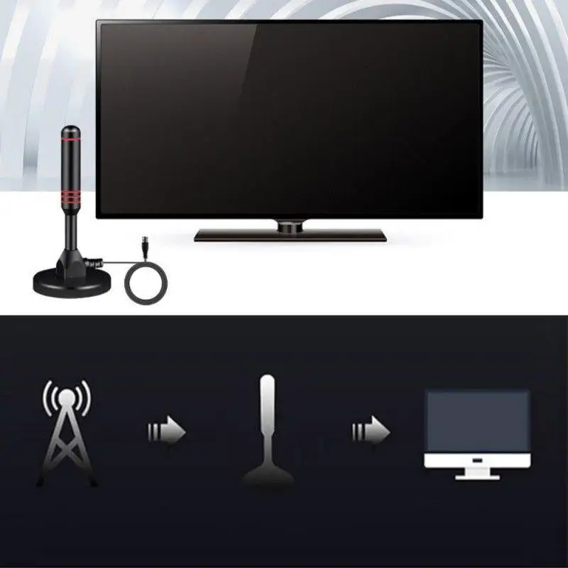 Цифровая ТВ антенна BEESCLOVER 200 миль HD Skywire 4K цифровая комнатная TV 1080P 25dBi