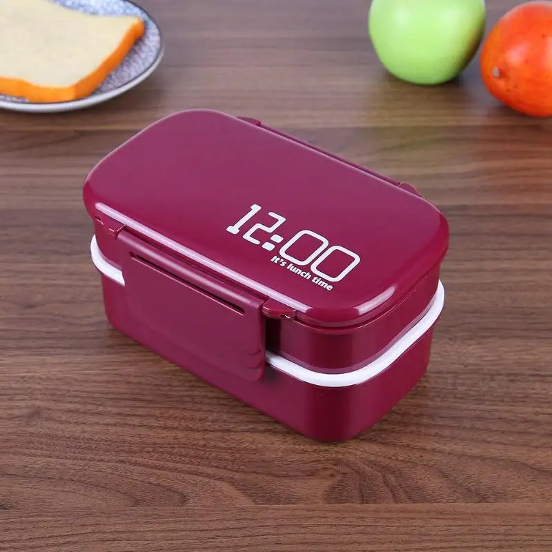 1400 мл двухслойный пластиковый Ланч бокс микроволновая печь Bento box пищевой
