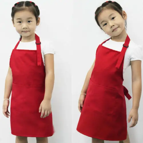 Adjustable Baby Bibs Lace Up Cute Children Kitchen Baking Painting Apron Art Cooking Craft Bib Kids Clothes | Детская одежда и