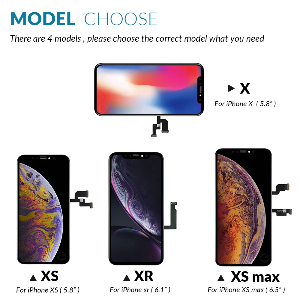 Grade AAA LCD Screen For iPhone XR 11 11Pro Display + Touch Replacement OLED X XS Max Ecran Pantalla | Мобильные телефоны и