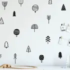 Милые виниловые наклейки на стену с изображением леса и сосны, домашний декор для детской комнаты, натуральное украшение для детской комнаты NR15