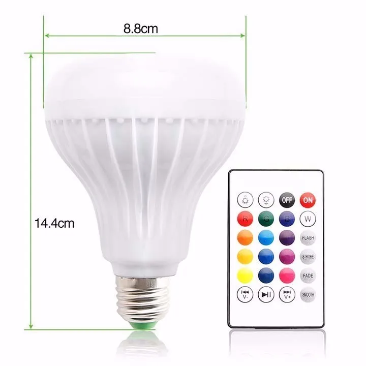 E27 Bluetooth Музыка лампа Smart RGB RGBW Беспроводной Динамик лампы 220 V 12 W Светодиодный свет