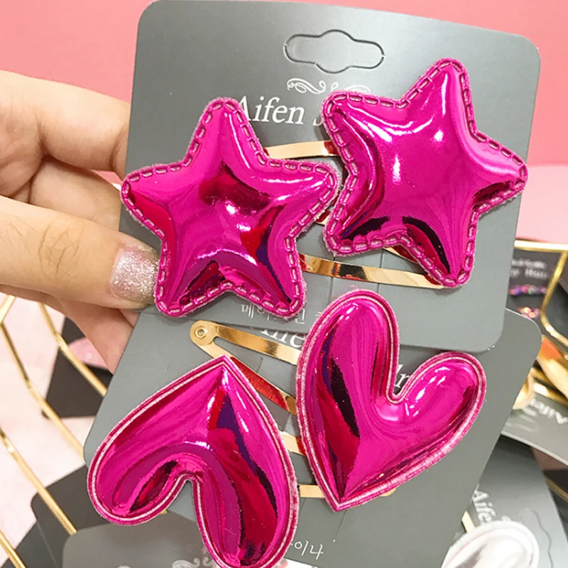 Заколки для волос 1 пара гладкий зажим детская боковая заколка 5 цветов глянцевое