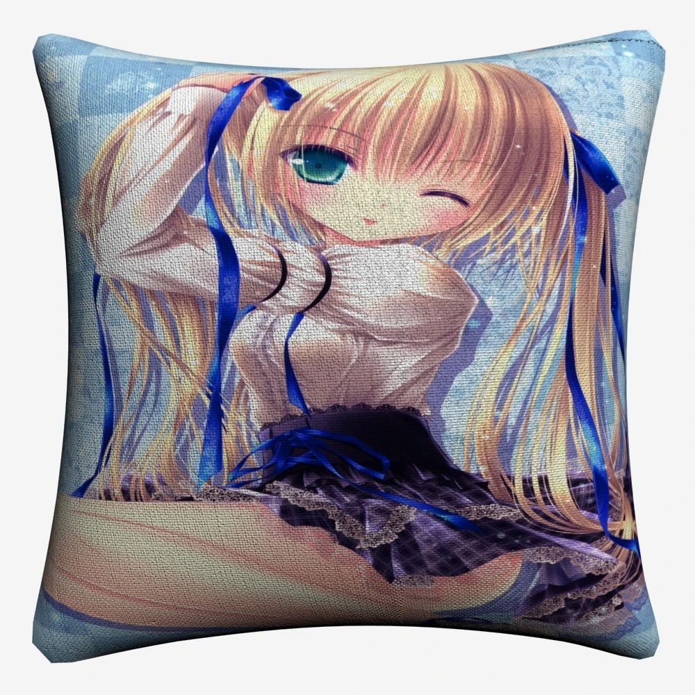 Цитрусовые аниме девушки цветок мечта хлопковая искусственная Обложка 45x45 см для