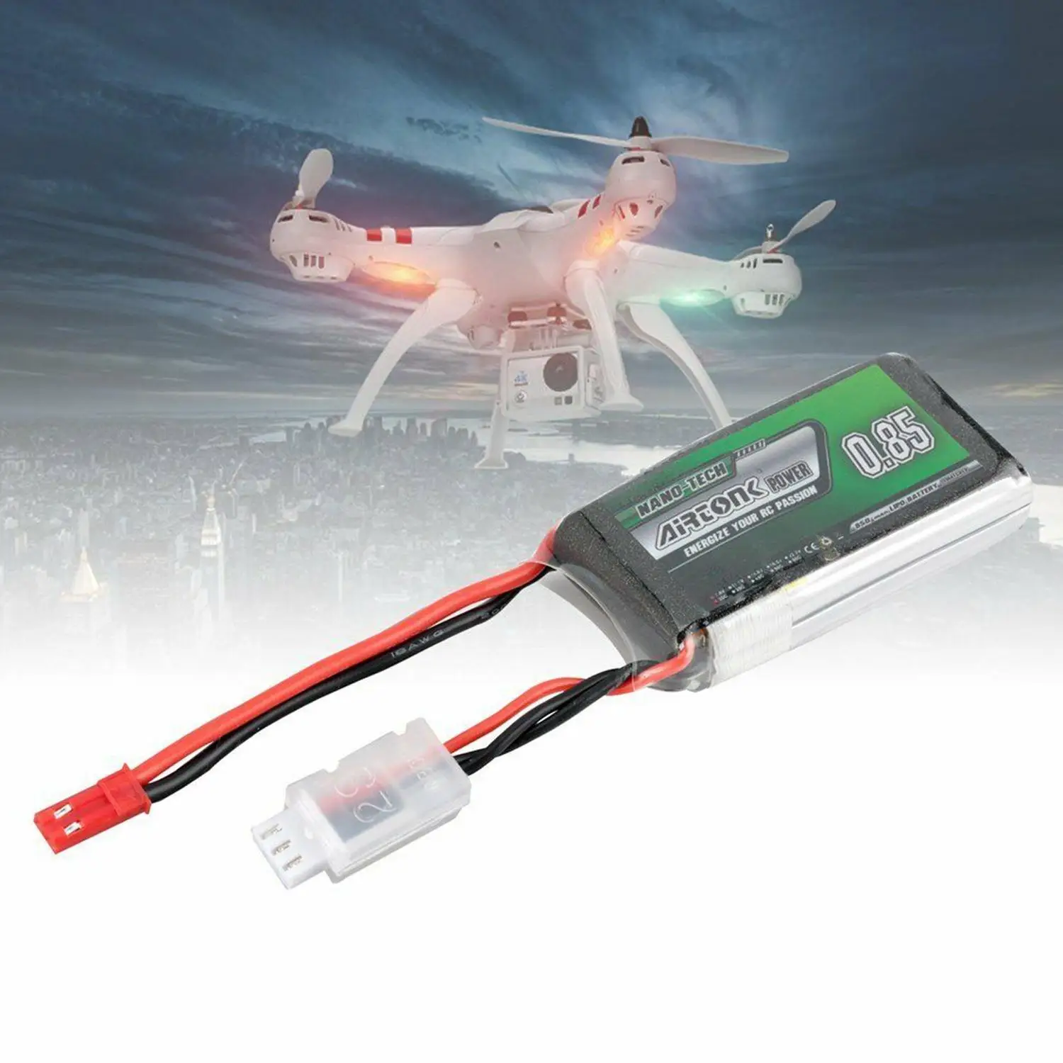 Airtonk power 7 4 V 850 Mah 30C 2 S 1 P Lipo батарея Jst разъем для радиоуправляемого дрона