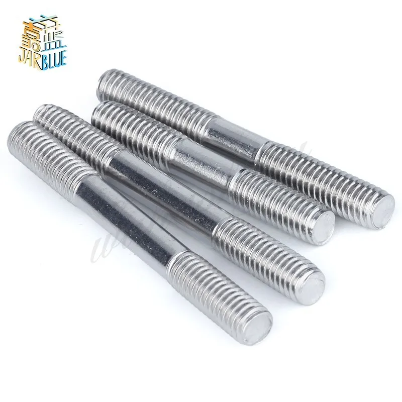 20PCS M8 Stainless Steel Double End Threaded Screw Headless Thread Studs Bolt M8*30/35/40/45/50/55/60/65/70mm | Обустройство дома