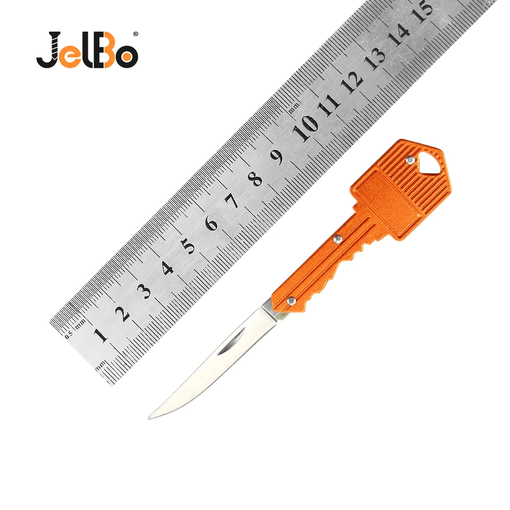 JelBo мини ключ складной нож многофункциональный из нержавеющей стали для кемпинга