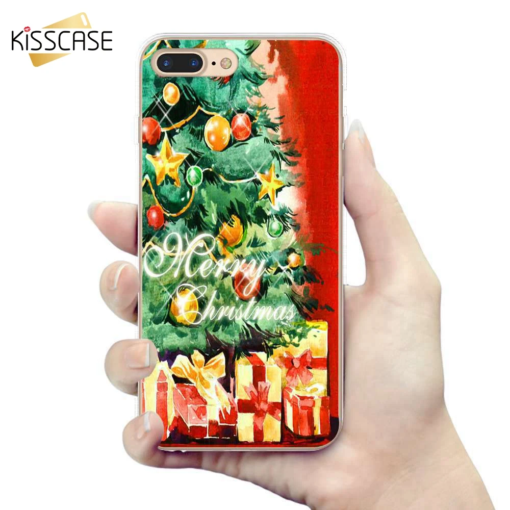 KISSCASE веселый рождественский подарок чехол для iPhone X 8 7 6s 6 5S Оригинальный телефона