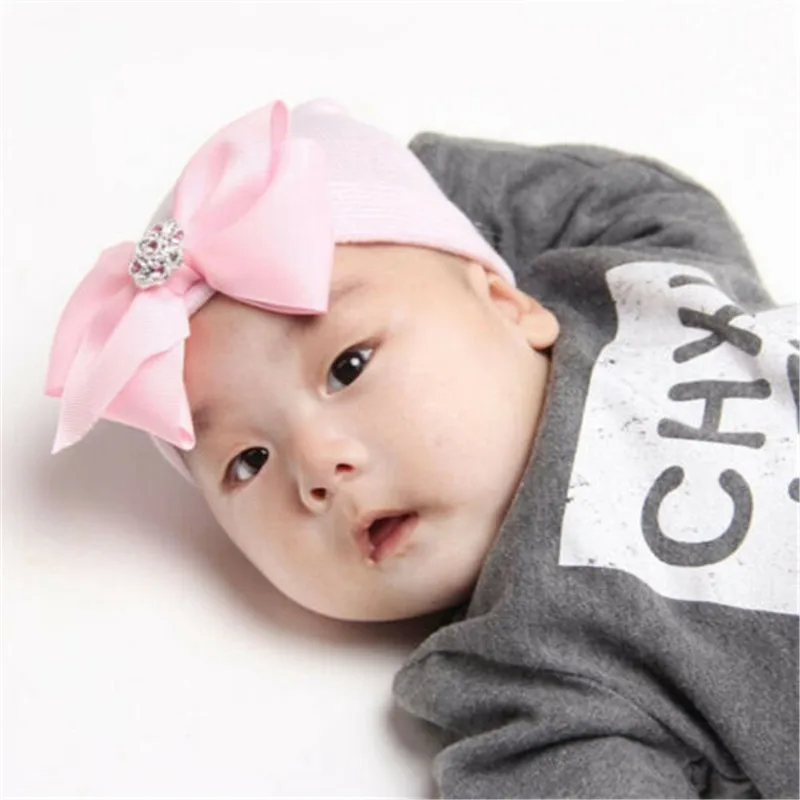 New Cute Newborn Baby Infant Toddler Boy Girl Comfy Bowknot Hospital Cap Beanie Hat | Детская одежда и обувь