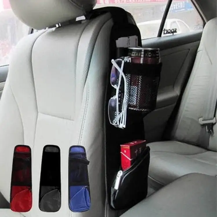 

Folding Car Seat Mesh Storage Bag Multi Pocket Organizer Accessories Hanger Bag For Auto Capacity Storage Pouch 3 Colors 37x13cm