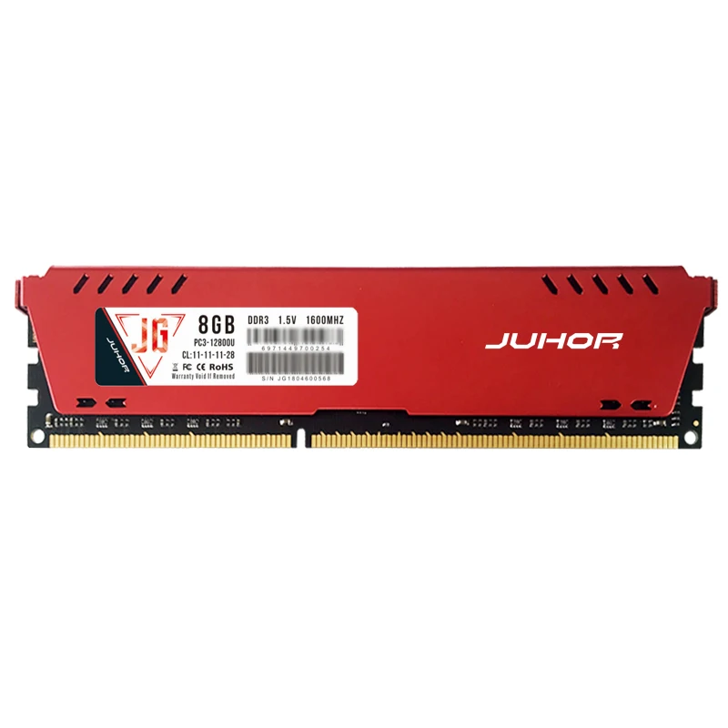 JUHOR Ddr3 1600Mhz 1 5 V 240 Pin Ram память с теплоотводом для ПК рабочего стола (8G)|Оперативная