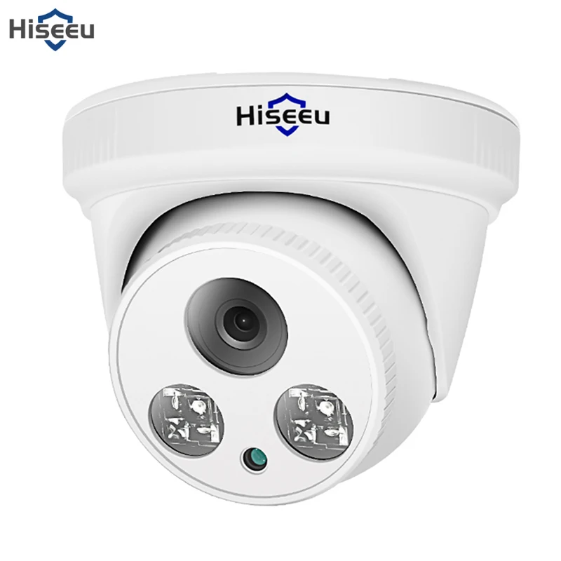 Hiseeu HD 1080P POE IP камера 2MP H.265 купольная видеонаблюдения для помещений CCTV ночное