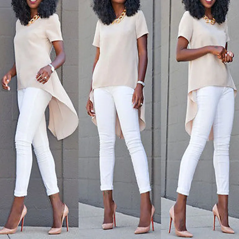 Новые модные пикантные женские туфли лодочки свободные шифоновые топы рубашка с