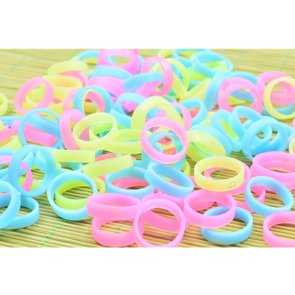 1 шт Вечерние ночник в темноте универсальные силиконовые кольца светящиеся Милые