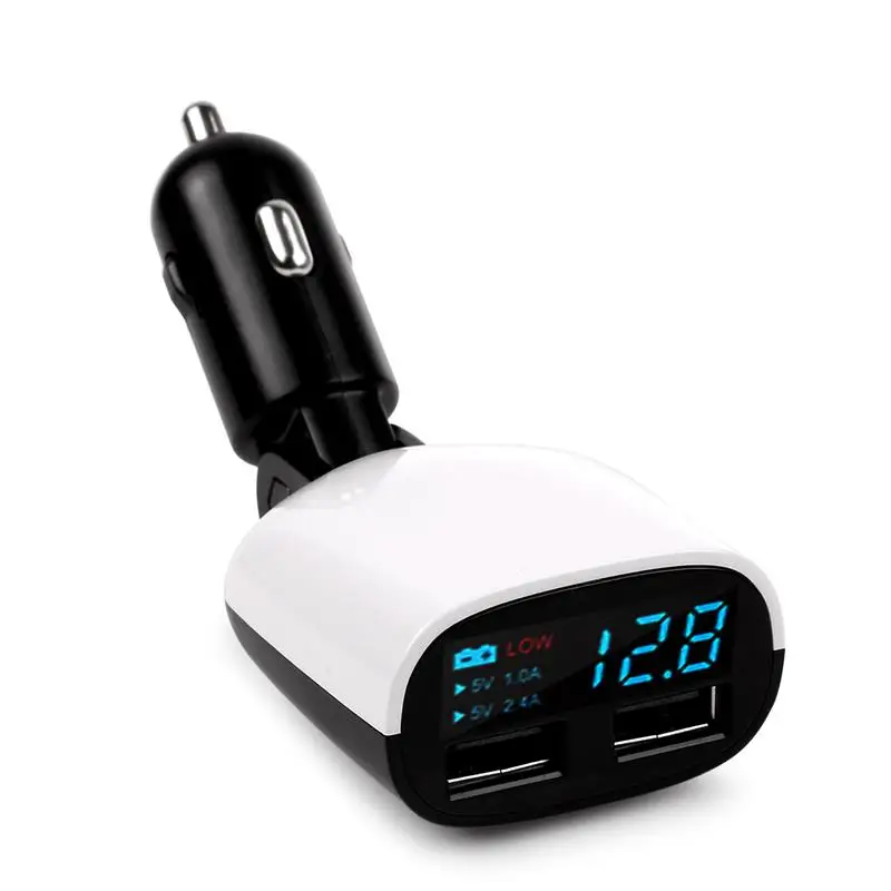 AOZBZ Универсальный 12 24V светодиодный Дисплей двойной Переходник USB для зарядки в