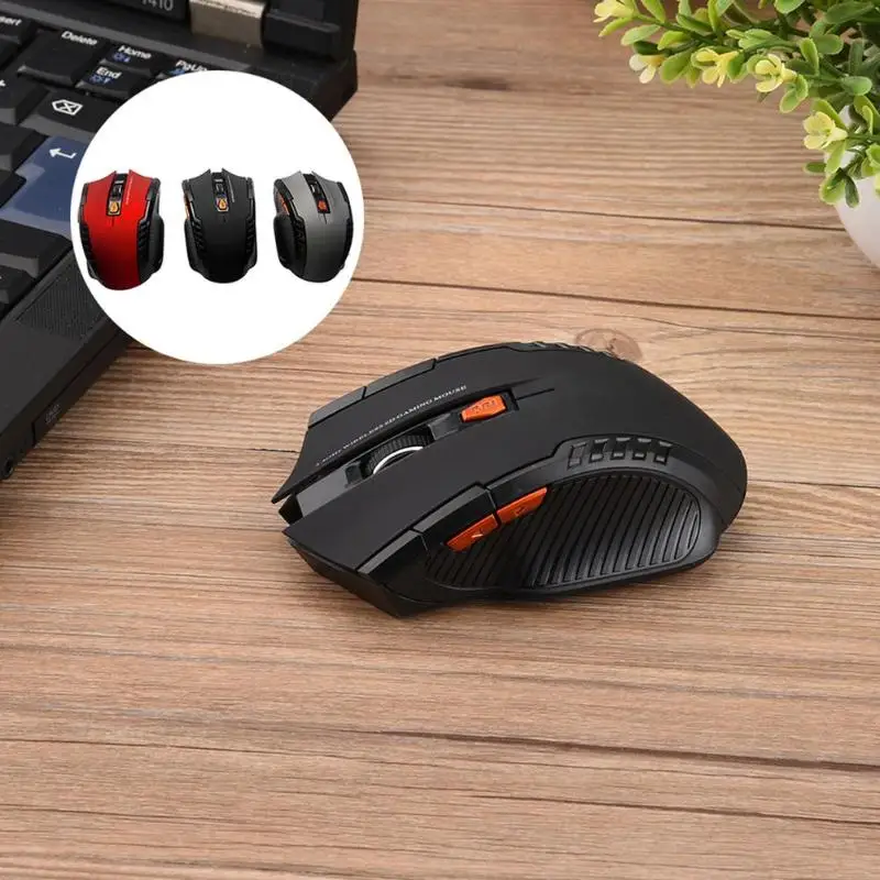 Беспроводная игровая мышь 2 4 ГГц 2400DPI 6 кнопок USB-приемник оптическая для