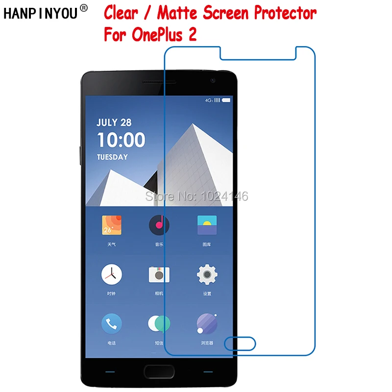Новый HD прозрачный/антибликовый матовый протектор экрана для OnePlus 2 Two One Plus A2001