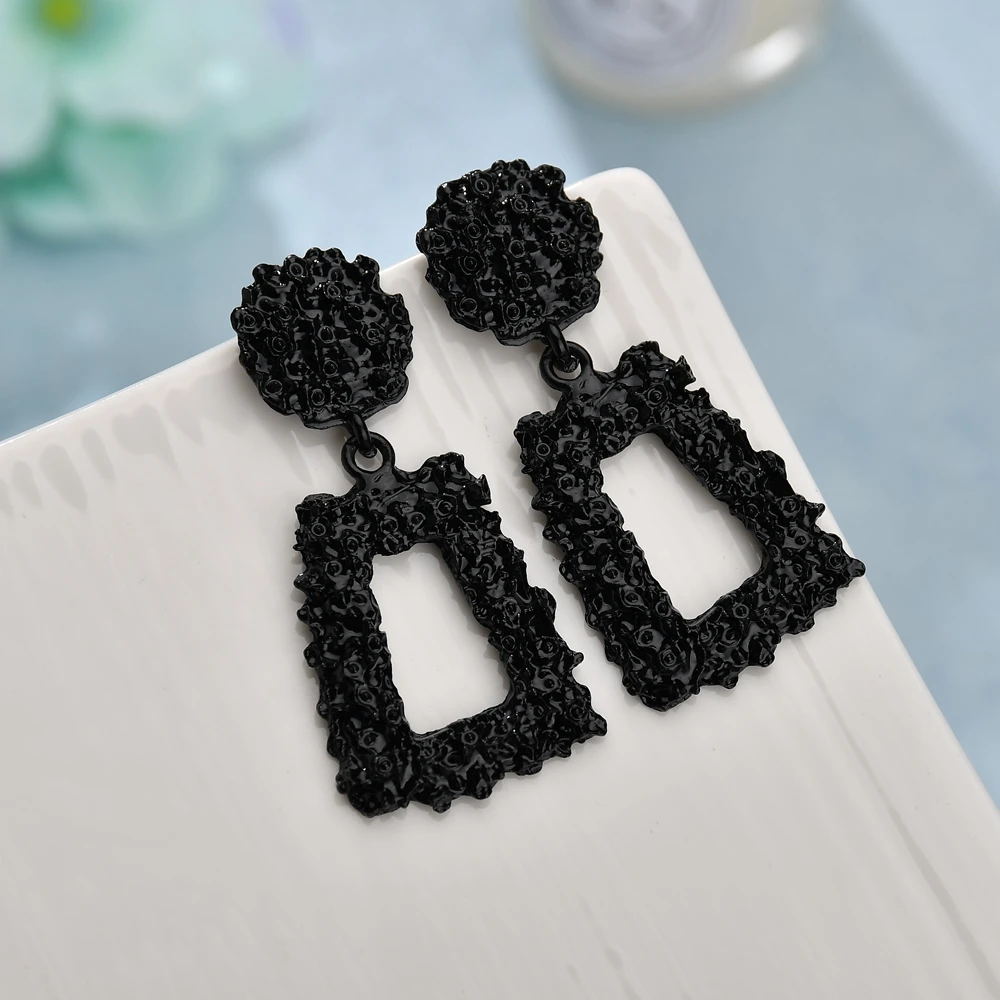 Женские винтажные серьги GEREIT большие геометрические золотого цвета с