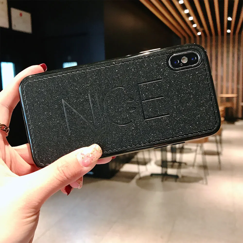 KISSCASE Модный черный чехол для iPhone 8 7 XS X 6 S Plus Роскошные шикарные Чехлы мобильных