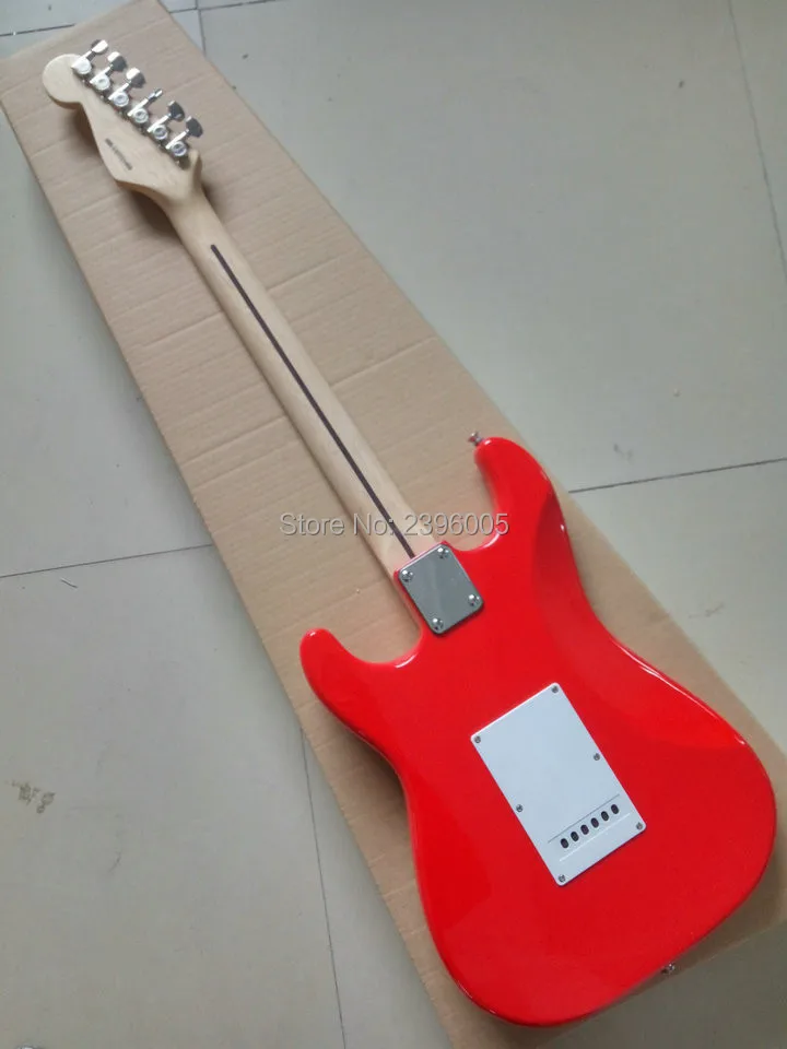 Горячая Распродажа электрогитара Apple Red st хромированная фурнитура Прямая