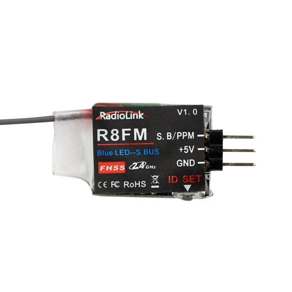 

LeadingStar Radiolink R8FM Mini 2.4G 8 Channels 8CH Receiver FHSS for Radiolink T8FB Transmitter Support S-BUS PPM Receivers