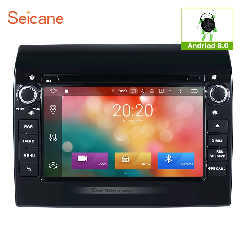 Автомагнитола Seicane 7 дюймов Android 8 0 2DIN ядер DVD радио GPS навигация для Fiat Ducato 2007 2008 2016