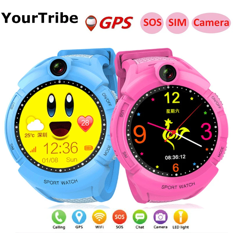 Q360 Детские Смарт часы с камерой GPS WIFI местоположение ребенка smartwatch SOS анти потеря