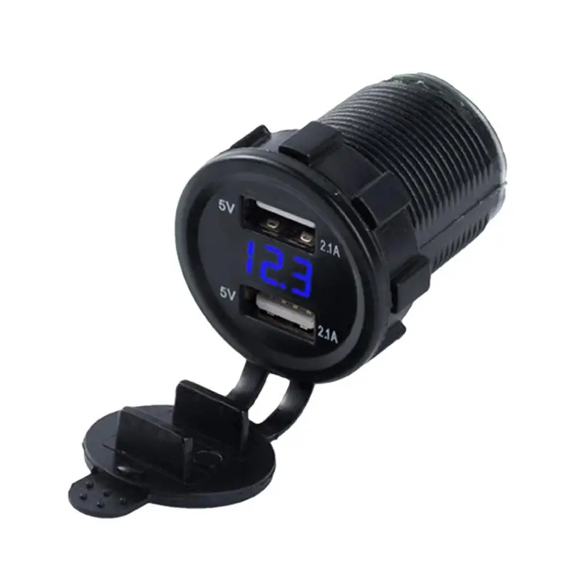 Автомобильное зарядное устройство 4.2A с двумя usb-портами и цифровым дисплеем