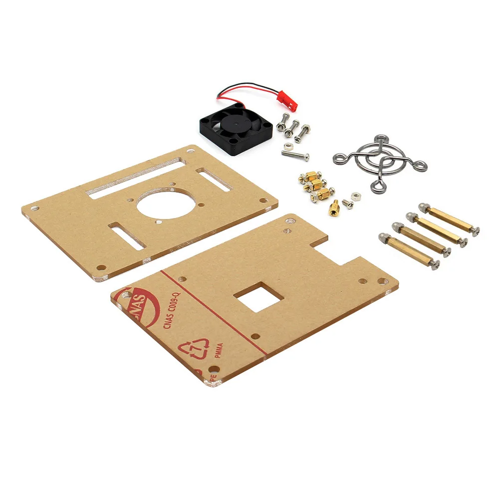 Aokin для Raspberry Pi 3 прозрачный акриловый корпус с охлаждающим вентилятором