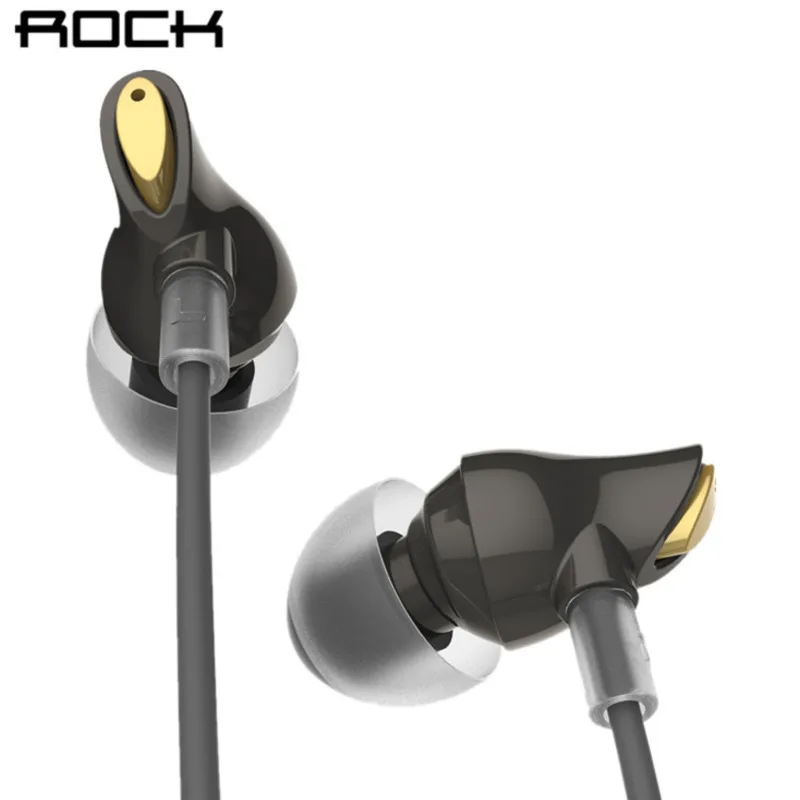 Rock Zircon стерео проводные наушники в ухо микрофон гарнитура 3 5 мм сбалансированных