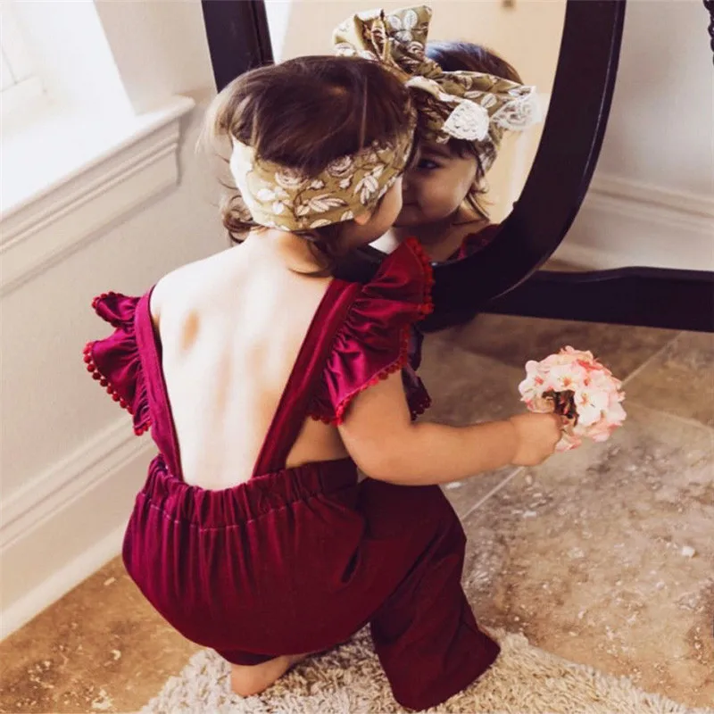 PUDCOCO комбинезон для маленьких девочек с открытой спиной одежды