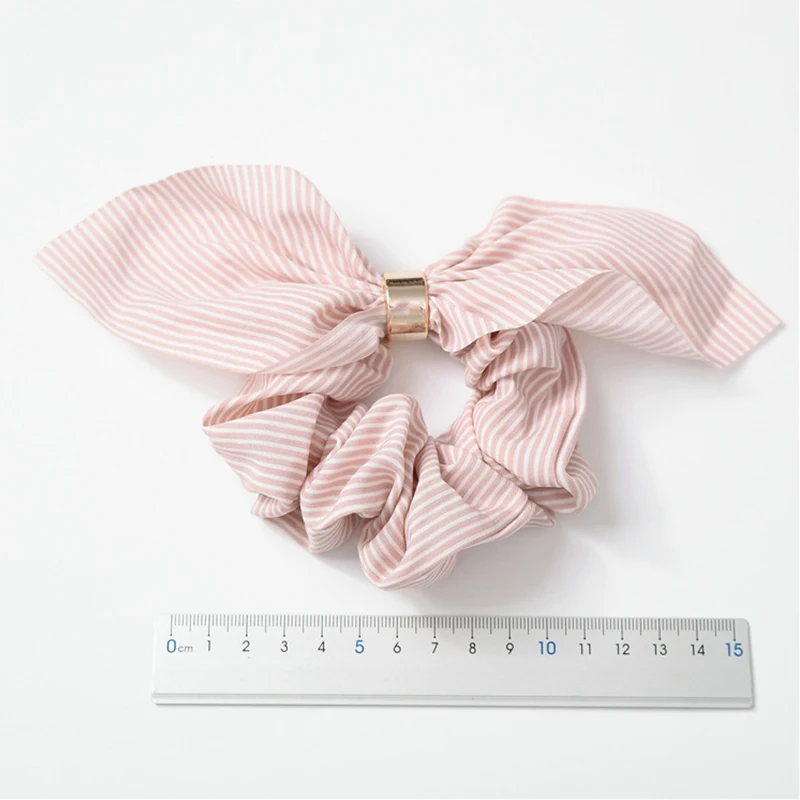 Blue Round Alloy Rabbit Ear Navy 1PC Girls Elastic Circle Women Adjustable Pink Chiffon Black | Scrunchie