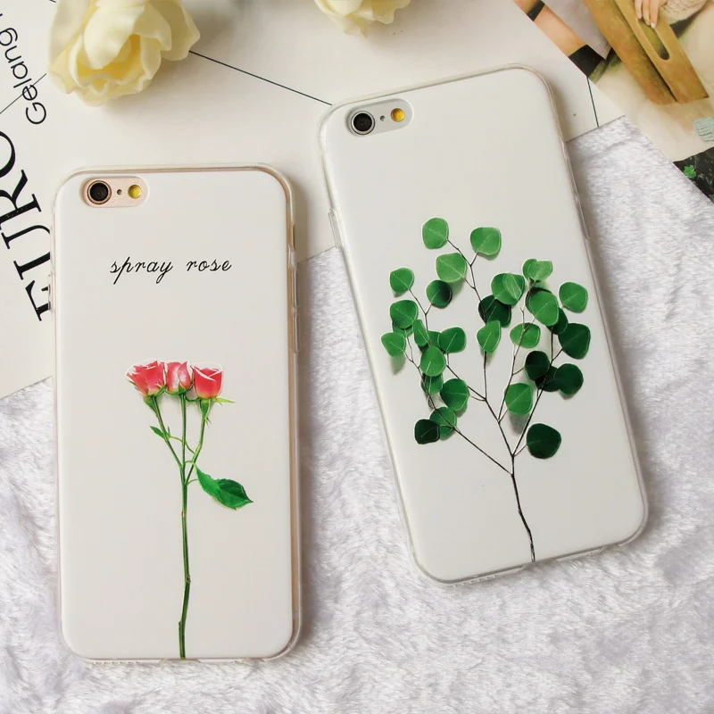 KISSCASE For iPhone 6s 7 Case 3D Relief Flower Soft Silicone TPU Phone 6 Plus 8 X 5 5s SE Cover Coque |