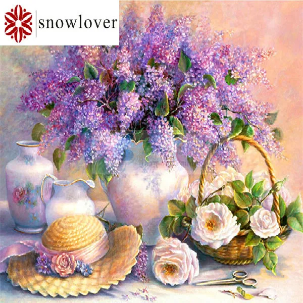 Snowlover полный квадратный 5D поделки алмазов картина цветок вышивка крестиком