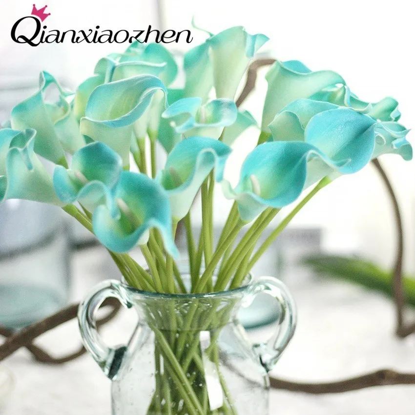 Qianxiaozhen 4 шт. Искусственные цветы Calla для Свадебные фальшивые Цветы Букет