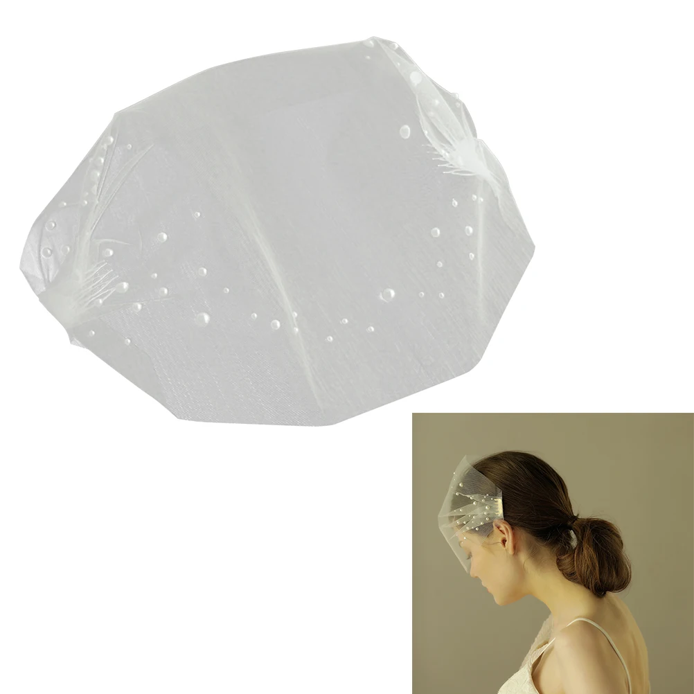 1 шт. Свадебная короткая вуаль элегантная слоновая кость белая Красивая Половина