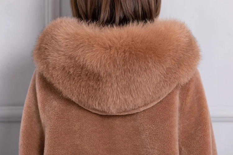 2019 new spring winter women real fox fur jacket loose plus size sheep shearing coats for | Женская одежда