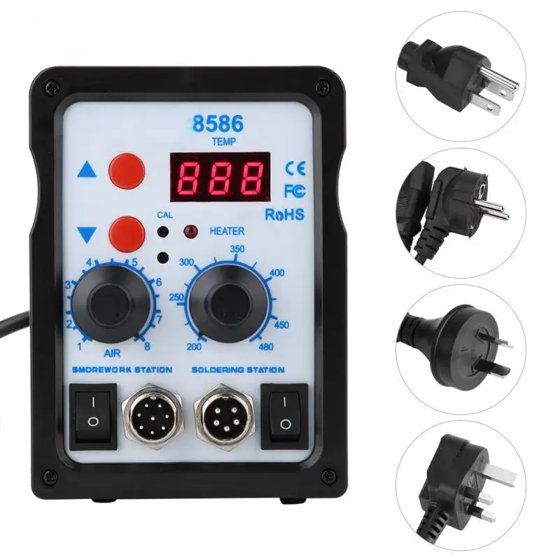 750 Вт 8586 SMD паяльная станция с горячим воздухом Электрический паяльник Ремонтный
