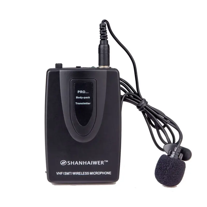 External power operation simple VHF dual-channel family entertainment wedding speech portable tie clip wireless microphone | Электроника