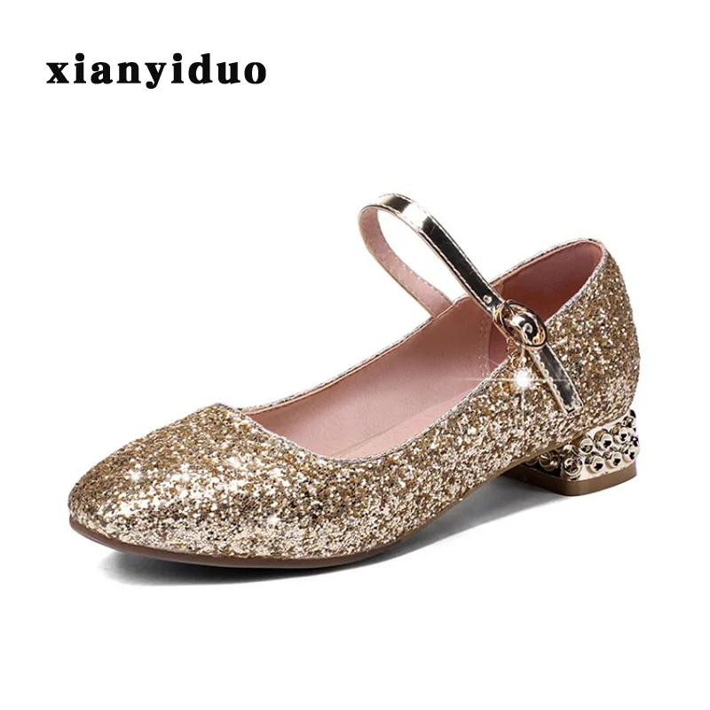 Xianyiduo/элегантные женские туфли-лодочки на ремешке с пряжкой сезон весна