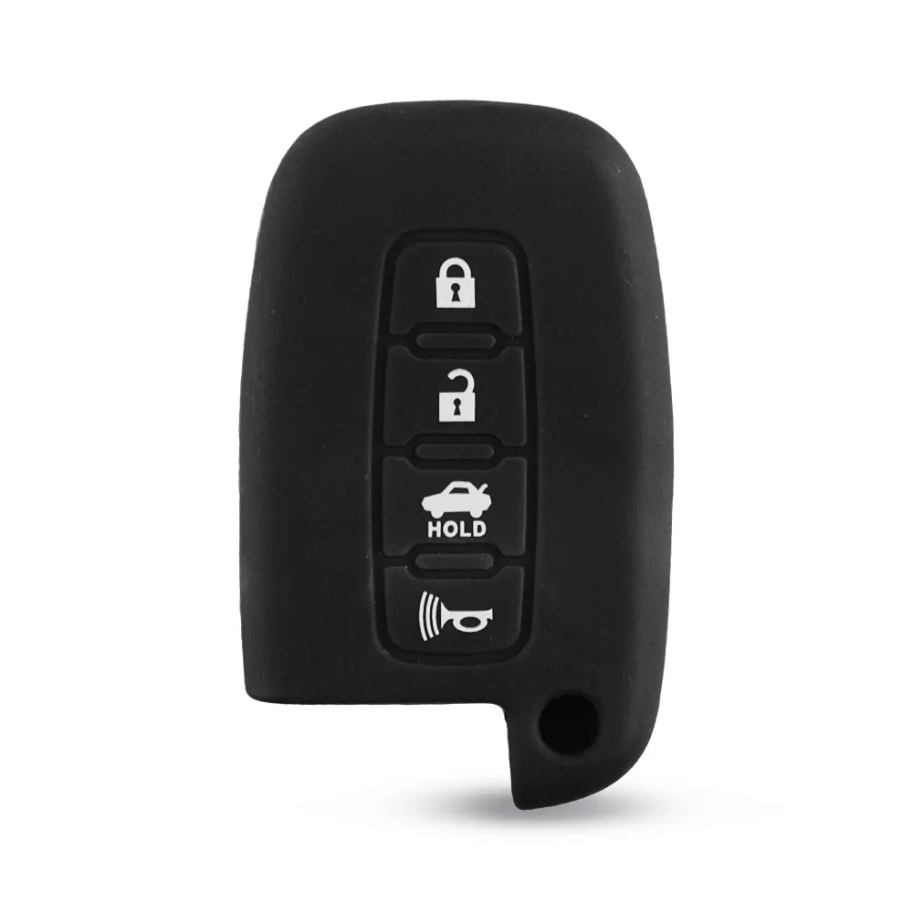 

Dandkey 4 Buttons Silicone Key Case For Kia Soul Sportage For HYUNDAI Elantra Sonata Veloster Car Remote Smart Fob Cover