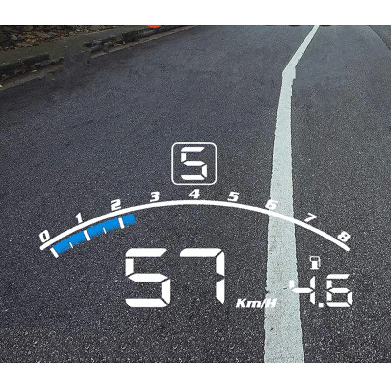 4E 5 &quotАвтомобиль HUD Дисплей автомобиля OBD2 II EUOBD превышение скорости