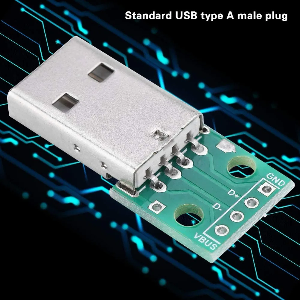 100 шт. Тип у муфтовый стыковочный USB к DIP 2 54 мм адаптер для печатной платы конвертер