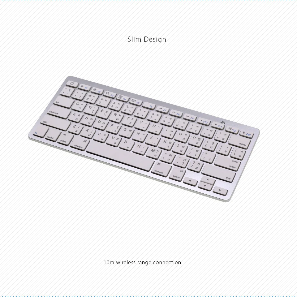 English Thai Mini Bluetooth Keyboard for iPad Pro, iPad Air, Android Tablets, Wireless Keyboard for Laptop, Surface, 20pcs
